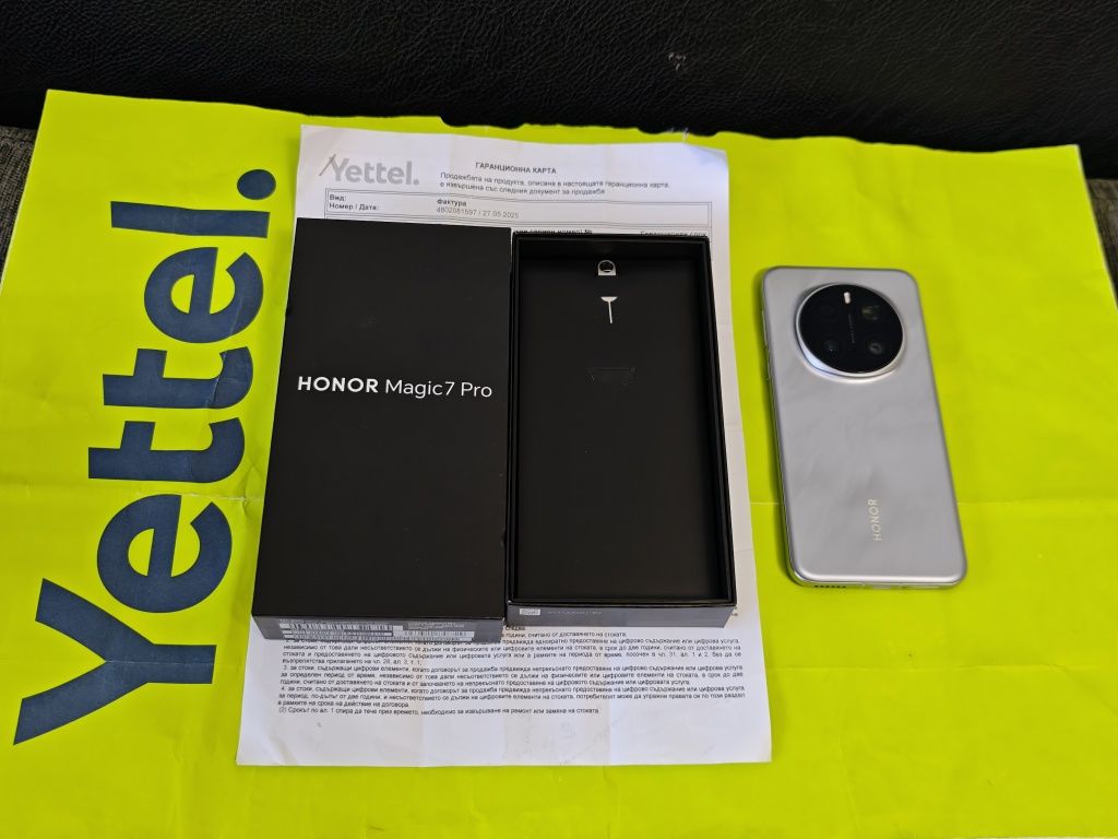 КАТО НОВ 512GB Honor Magic 7 Pro 5G Гаранция Yettel  2028 г. Grey