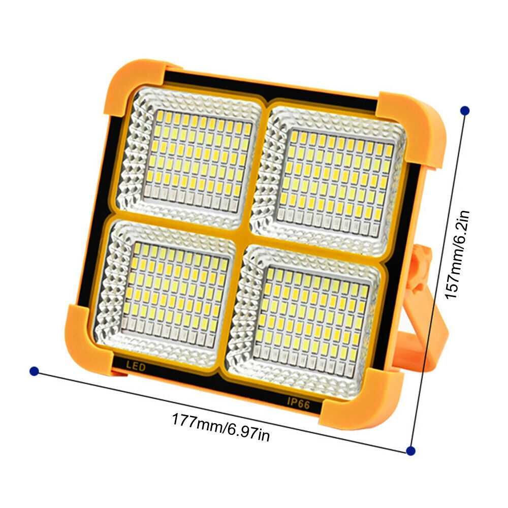 Led соларна лампа 1000W , Водоустойчива , 5 режима, къмпинг, работа