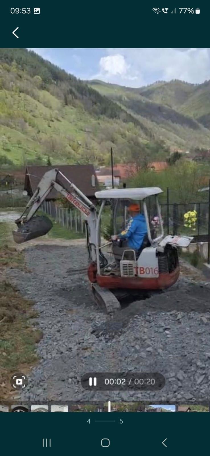 Excavator de vanzare