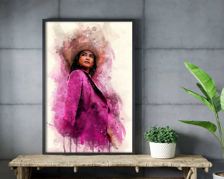 Съединяване на няколко снимки в общ дигитален акварелен портрет