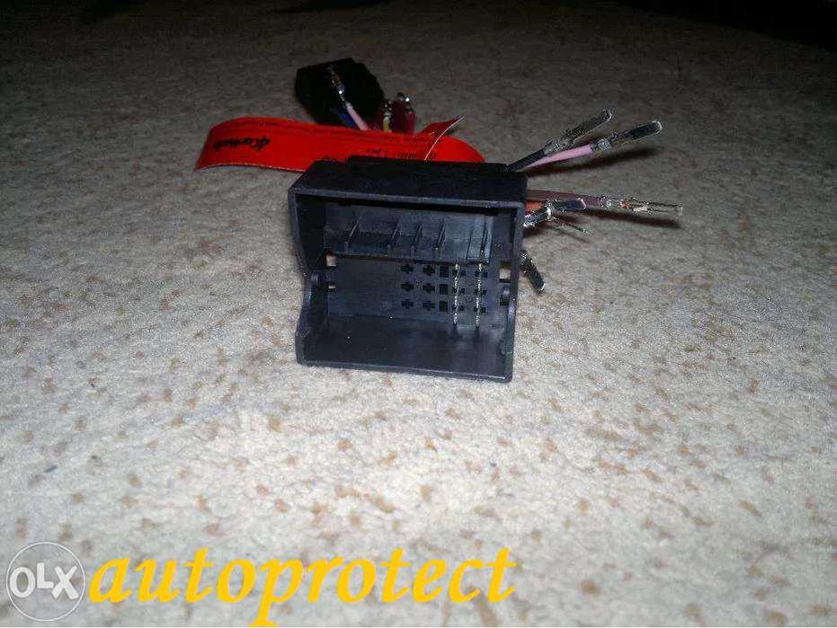 Adaptor EURO ISO QUADLOCK tata mama Skoda Audi cablu mufa radio CD