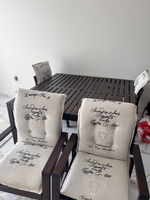 Градински комплект маса и столове 5 части