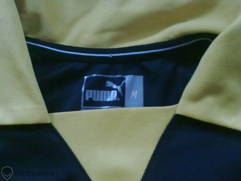 тениска Puma футболна черно и жълто football