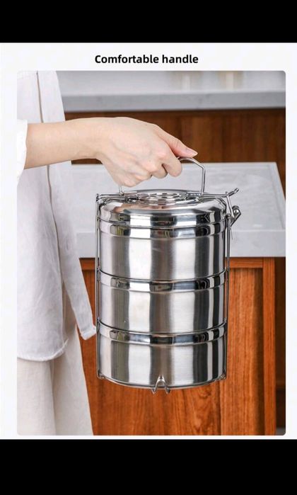 Caserola prânz inox stivuibila 2 etaje