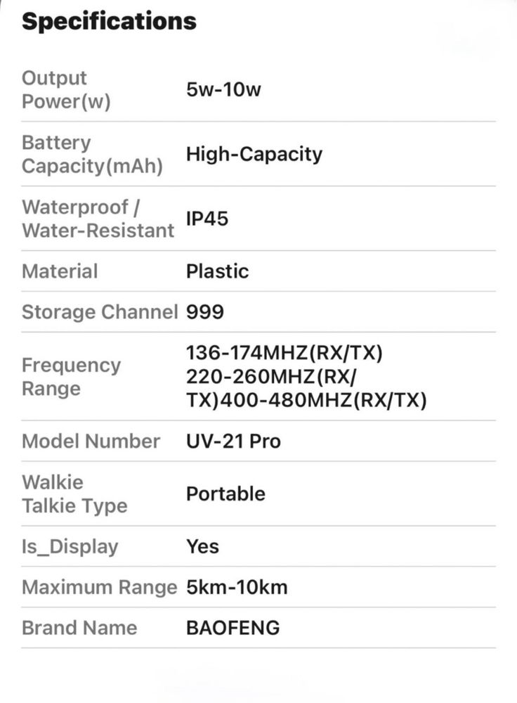 Радиостанция BAOFENG UV-21 PRO V2