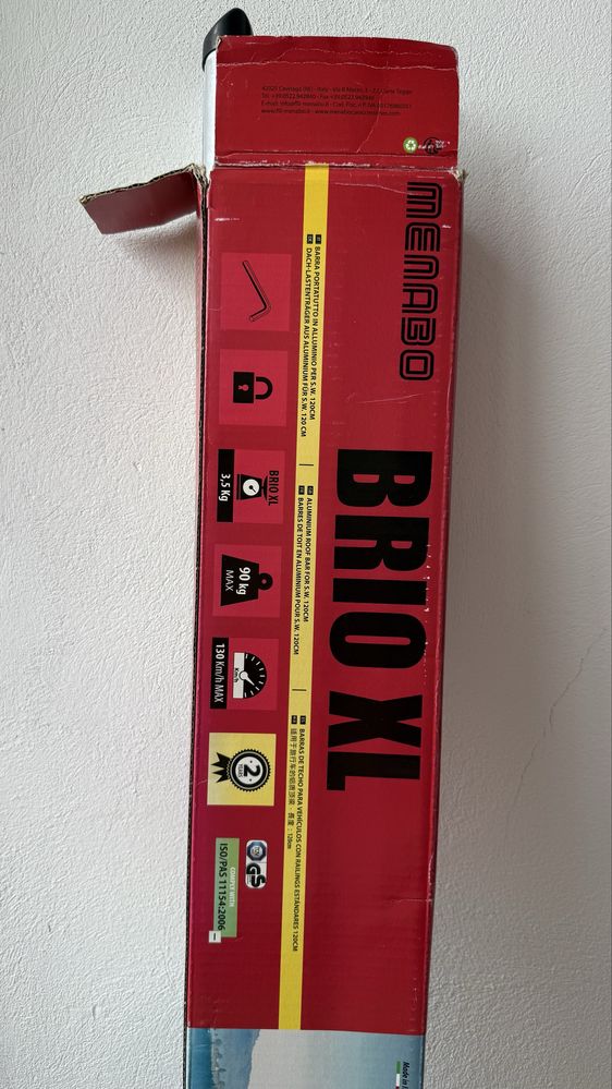 Bare transversale Menabo Brio XL aluminiu Nissan Qashqai J11
