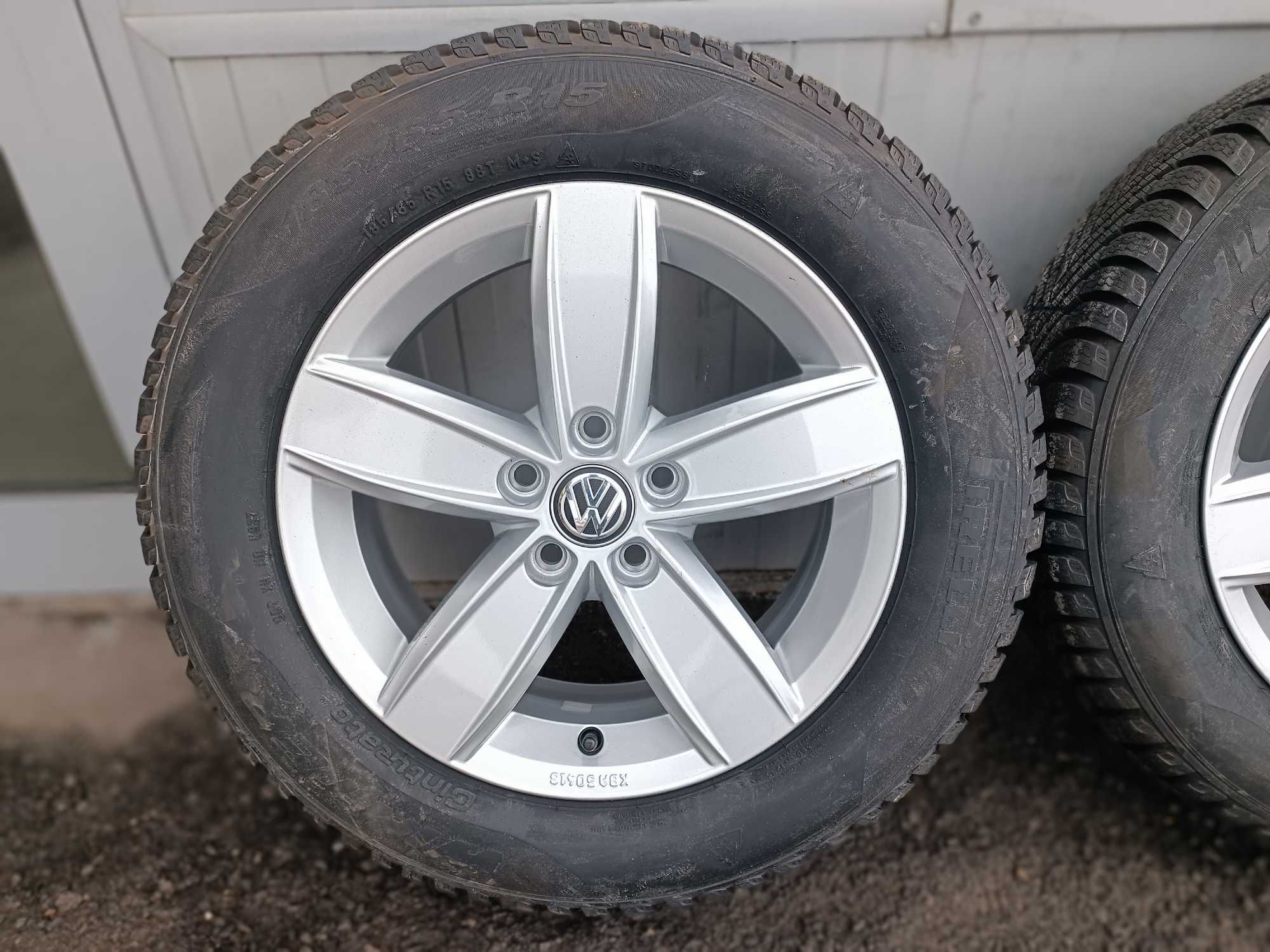 Нови ОРИГИНАЛНИ джанти 15 цола 5 100 за VW Seat+Зимни гуми Pirelli