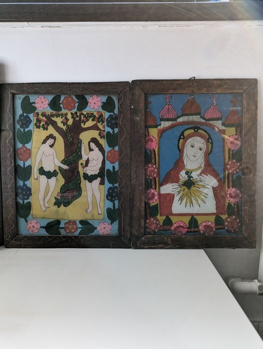 Icoane pe sticla vechi