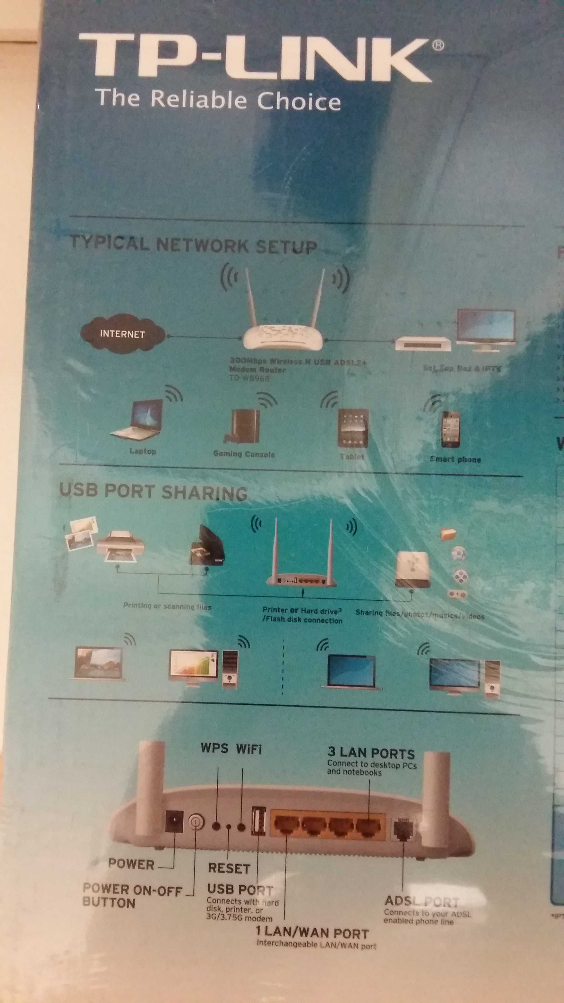 TP-LINK Modem Router Wireless N USB ADSL2+