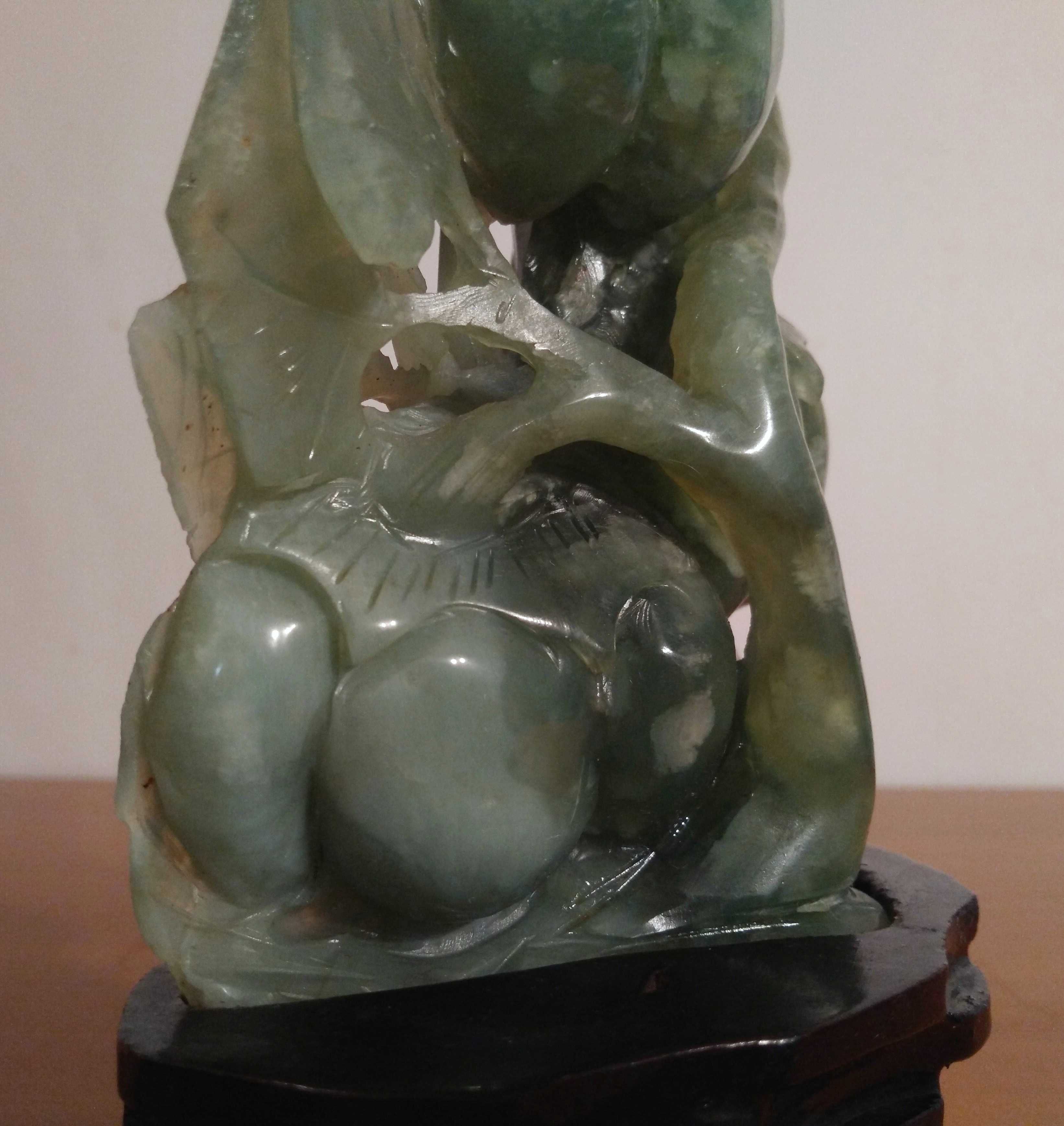 Statueta asiatica Feng Shui pentru sanatate |Jad sculptat| piesa veche