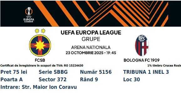 Vand Bilet FCSB - Blogna