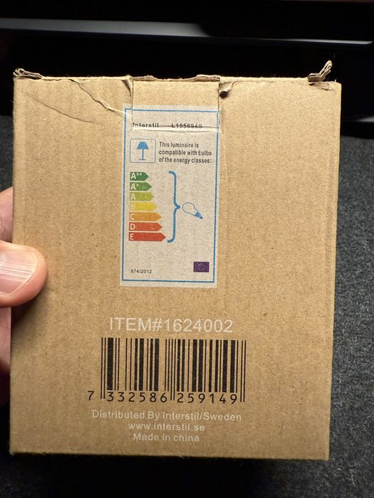 Lustra din marmura, alb, 5.5x8cm, cablu 3.5m