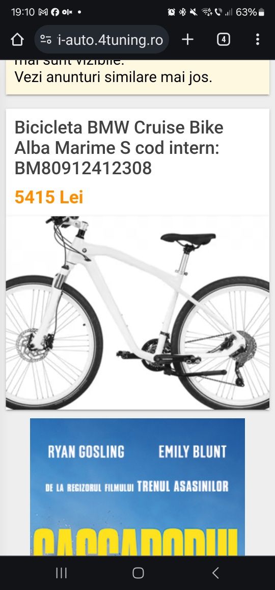 Bicicleta Bmw S alba