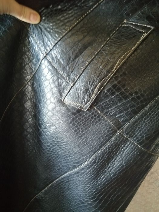 Кожух от естествена кожа и естествен косъм, палто