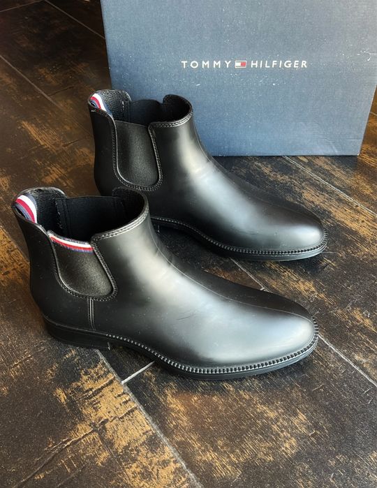 Botine Ghete Chelsea Impermeabile Tommy Hilfiger Negre / size 41