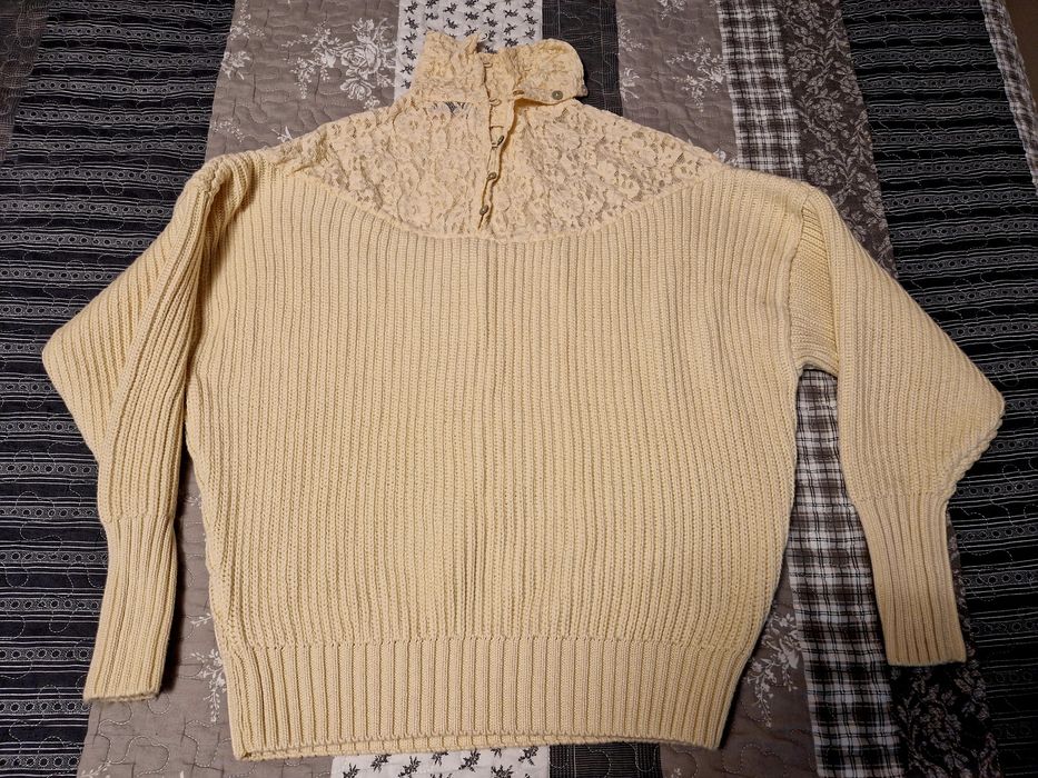 Pulover Zara S oversize bej