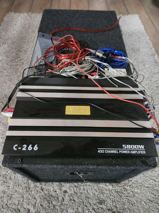 Subwoofer 1000 wats+amplificator 5800wats+instalatie completă.