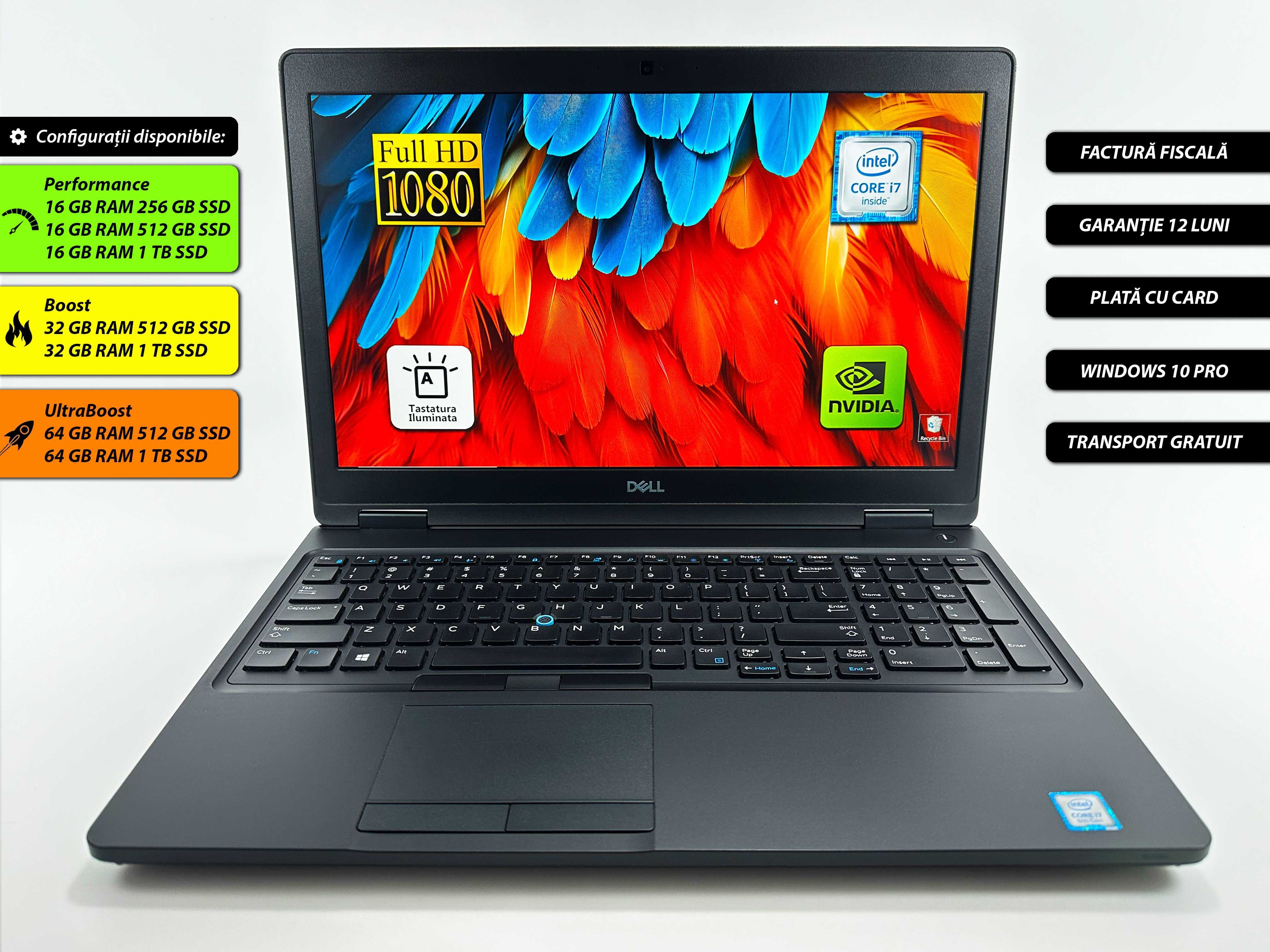 Laptop Dell Latitude i7 16 gb 1 TB SSD Nvidia Gaming Garantie 12 luni