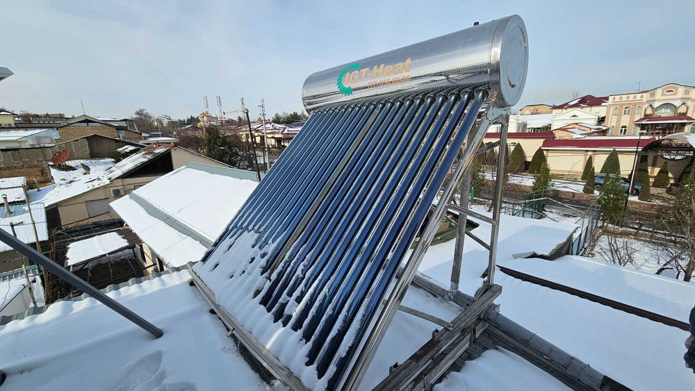 Отопление дома с помощью солнечный водонагреватель | Quyosh suv isitgi