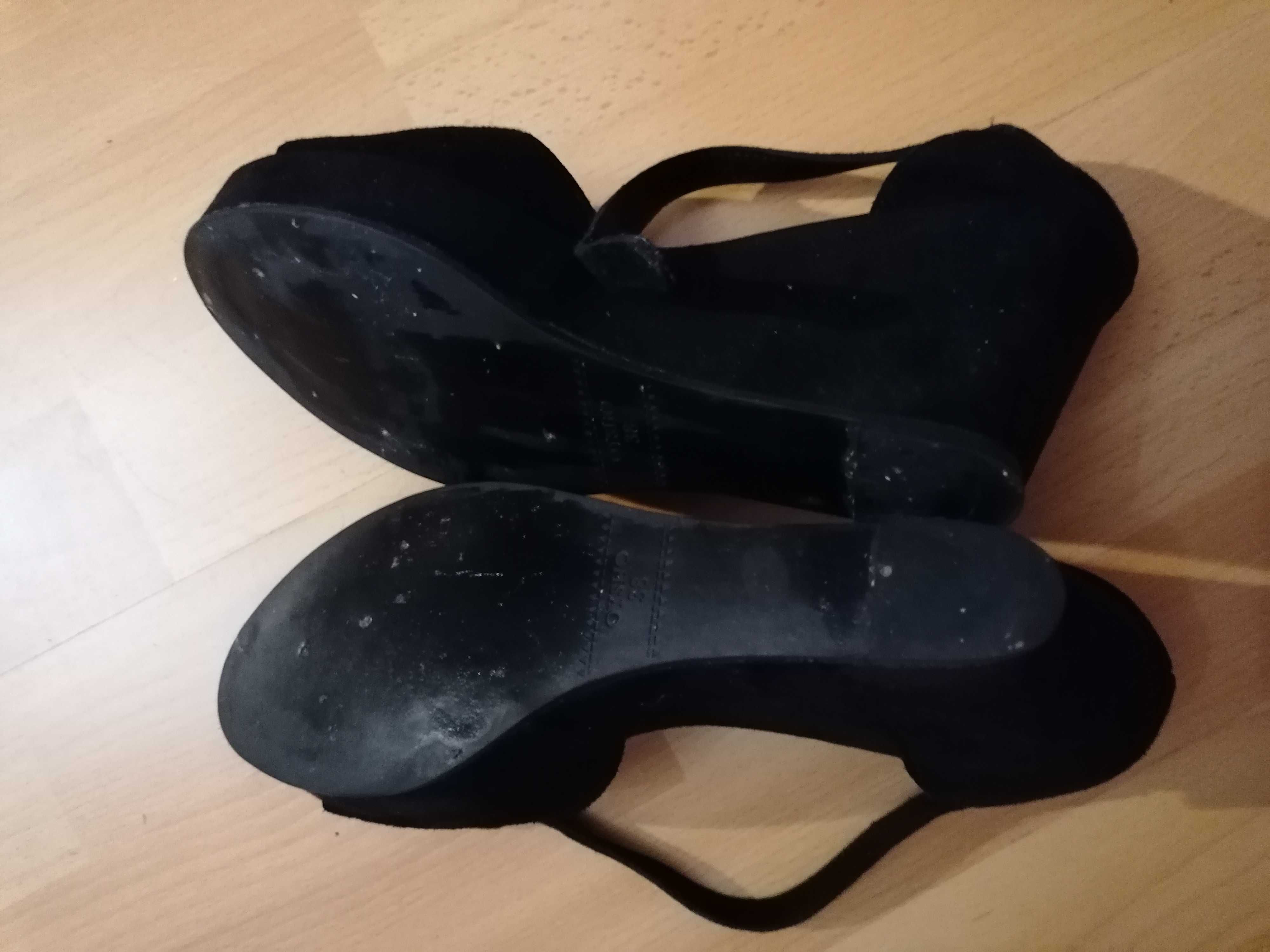 Sandale piele întoarsă, Oysho