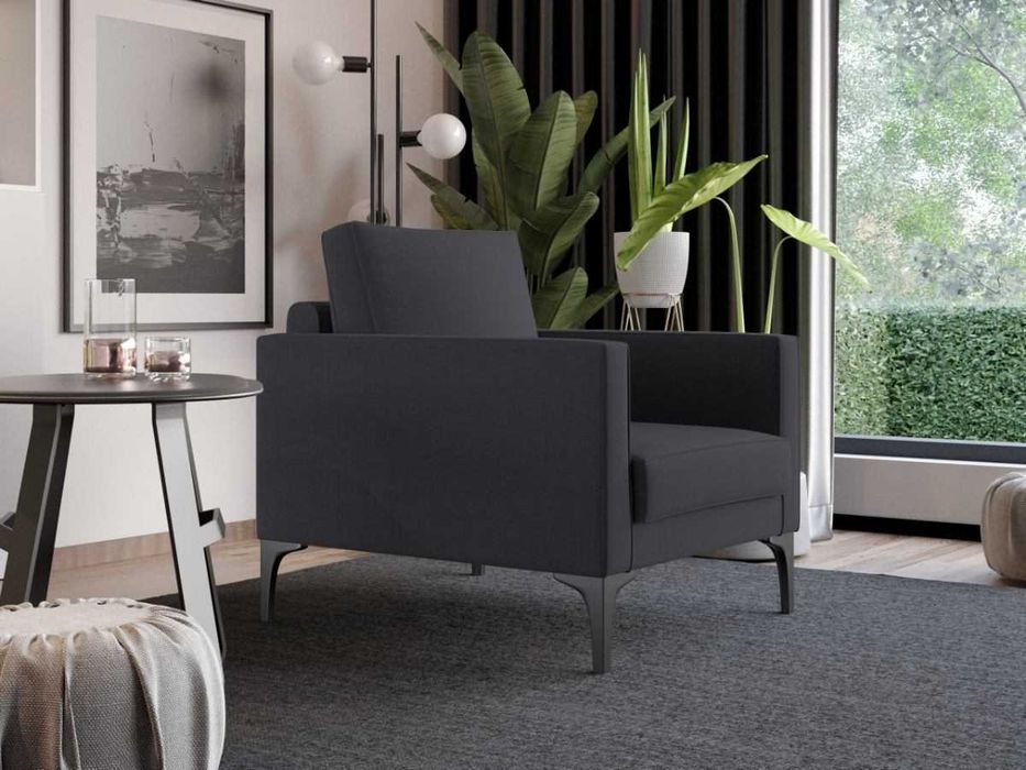 Fotoliu Rici Gri Inchis - Transport Gratuit in 4-10 zile