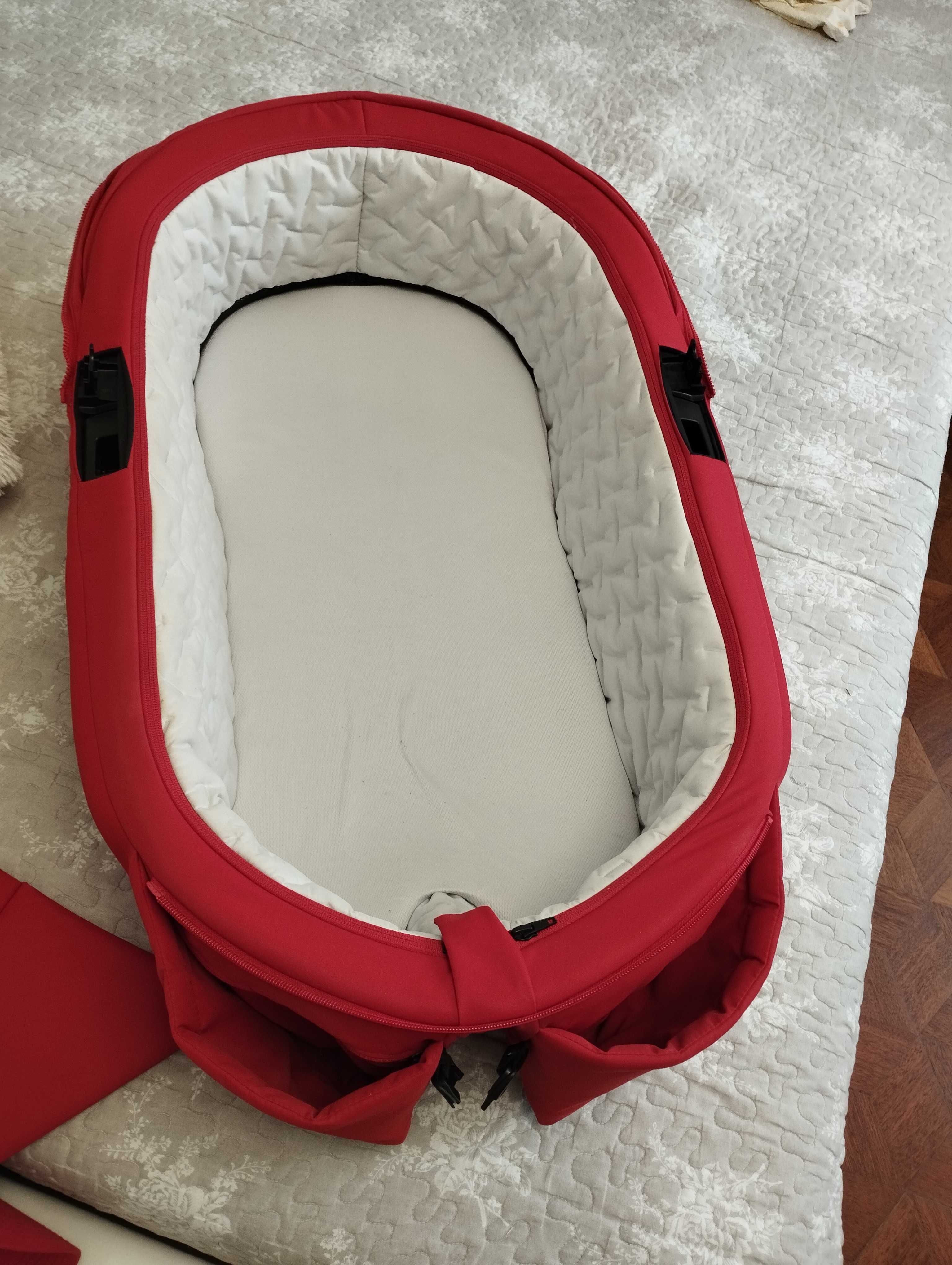 Stokke Xplory X + кош за новородено Ruby Red