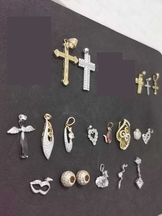 Cruciulita  pandantiv lanț inel inox