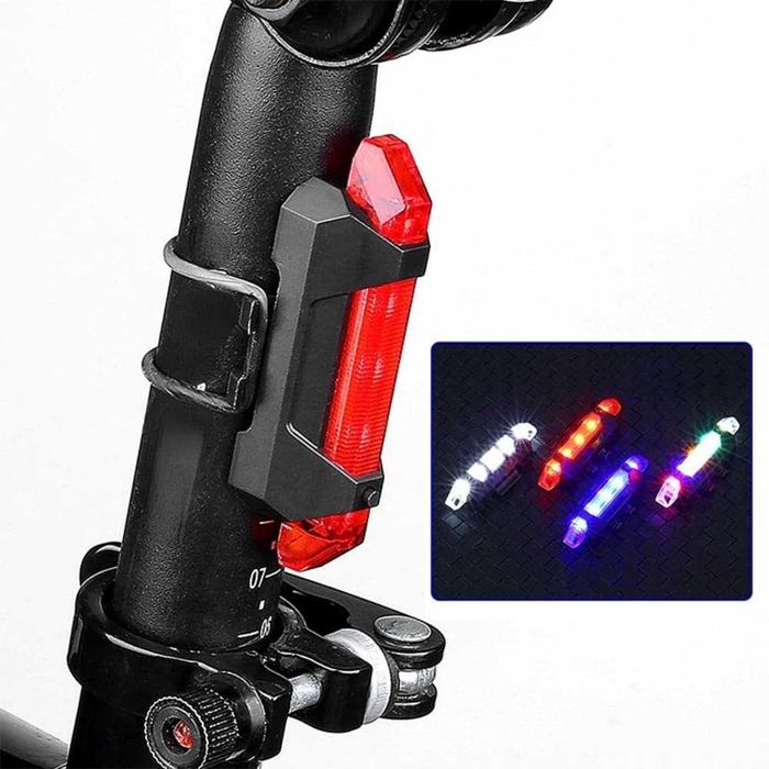 Stop Bicicleta LED 7 moduri rezistent la apa acumulator,incarcare usb