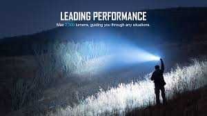 Lanterna tactica OLIGHT Warrior 3S Scarlet Gradient si Dream Blue