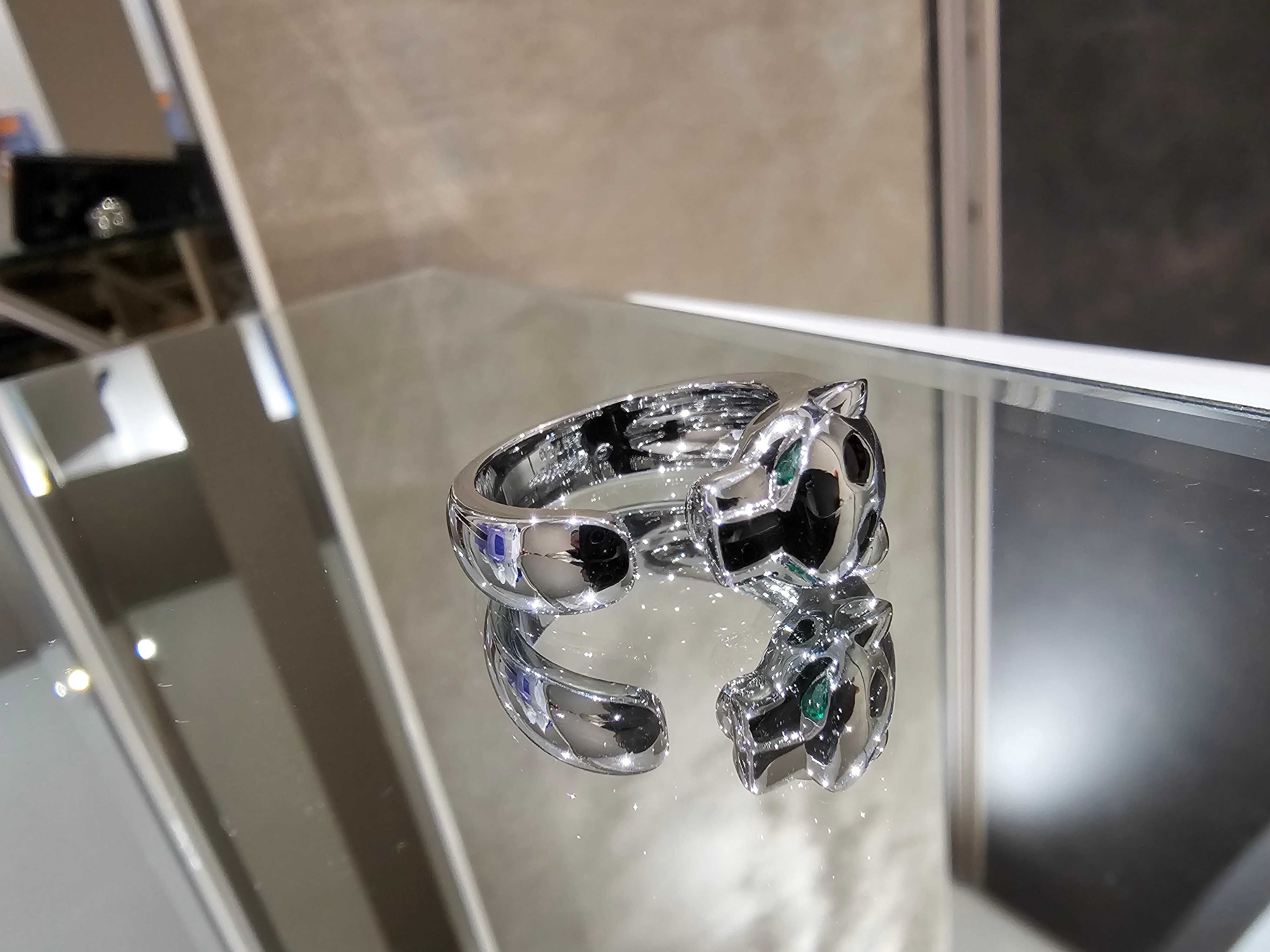 CARTIER Panthere de Cartier Silver Black Дамски Пръстен