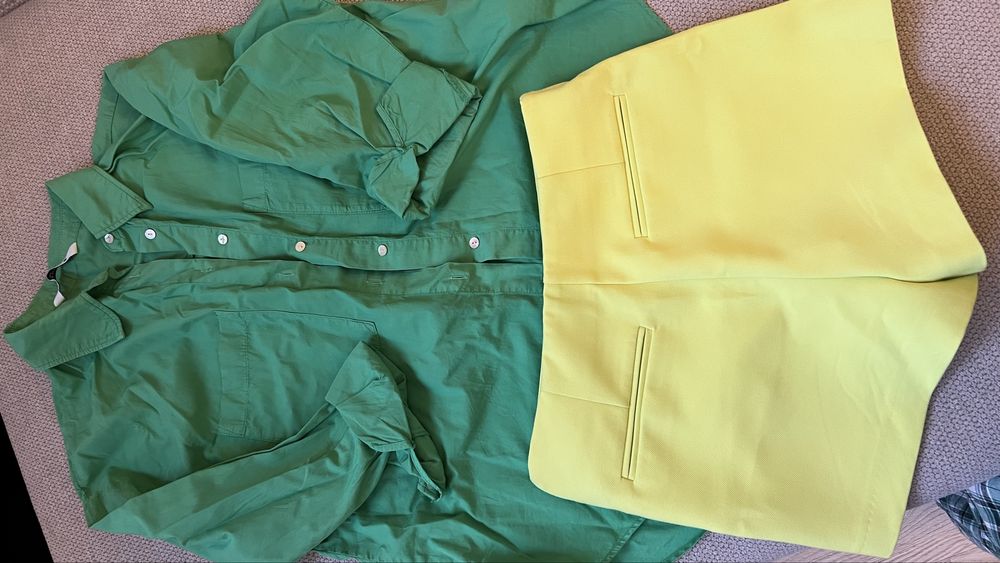 Юбка-шорты салатного цвета