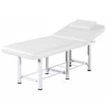 Pat cosmetica Alb, 186x70x70cm, Masa masaj profesional, 22kg,Piele ECO
