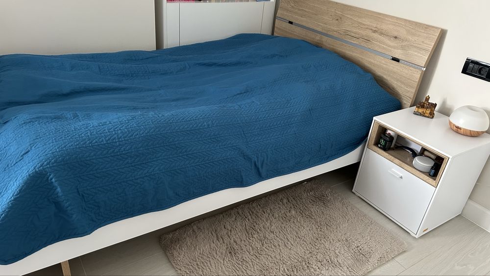 Pat Xora 120/190 cu saltea Dormeo Aloe Vera si noptiera