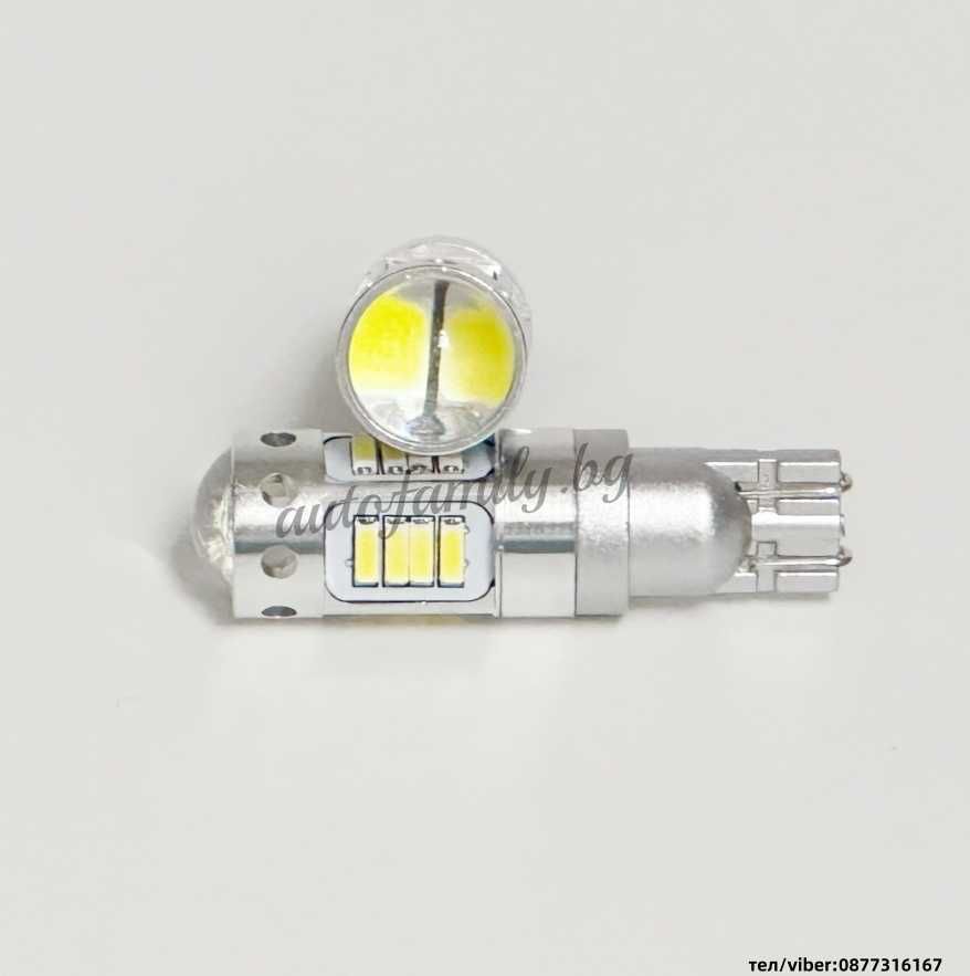LED крушки за габарит с лупи T10 W5W - D15
