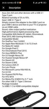 Переходник USB TYPE-C - HDMI