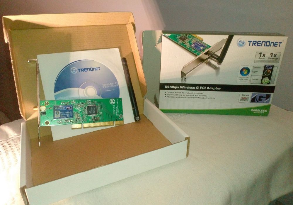 Placa Whireless G PCI Adapter TrendNet TEW-423PI 54Mbps