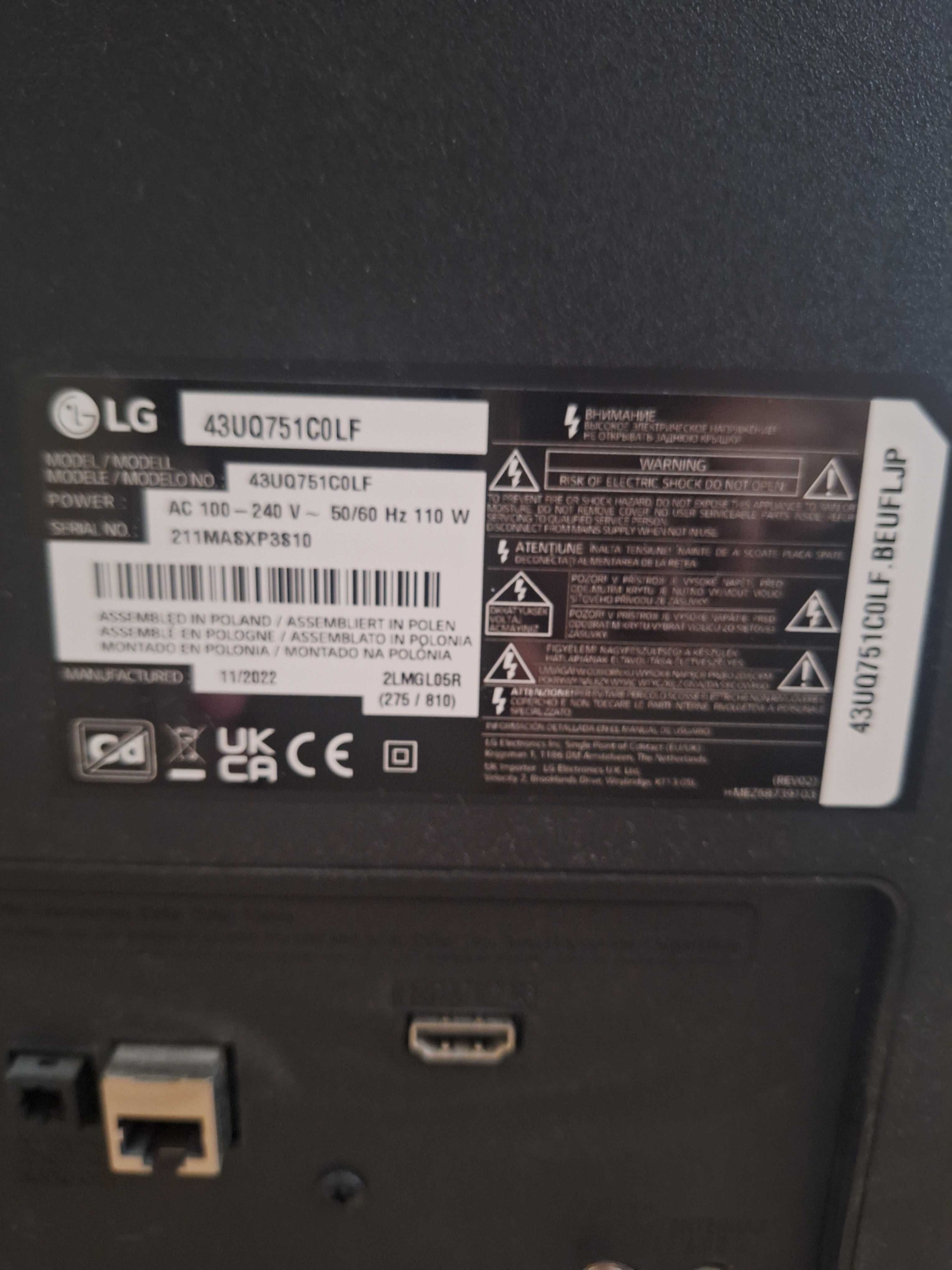 Продавам телевизор  LG  43 инча