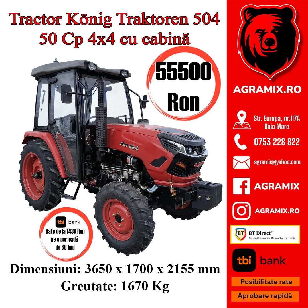 Tractor Konig Traktoren nou 50 Cp cu parasolar/cabina Agramix
