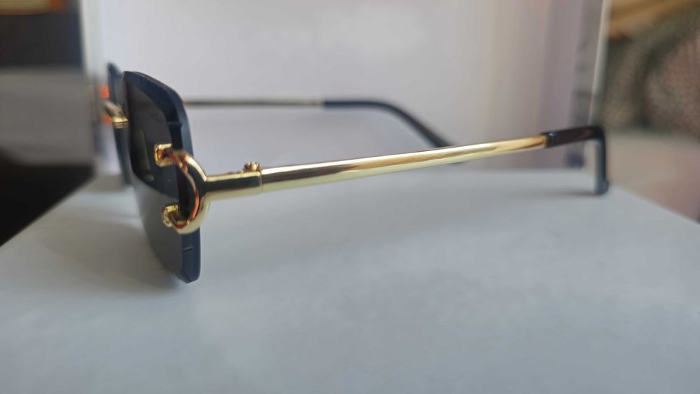 Pachet Ochelari de soare Cartier rimless Diamond Cut Black
