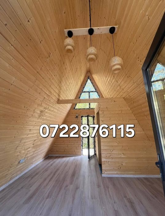 Construim case din structura de lemn si cabane stil A Frame, dimensiun