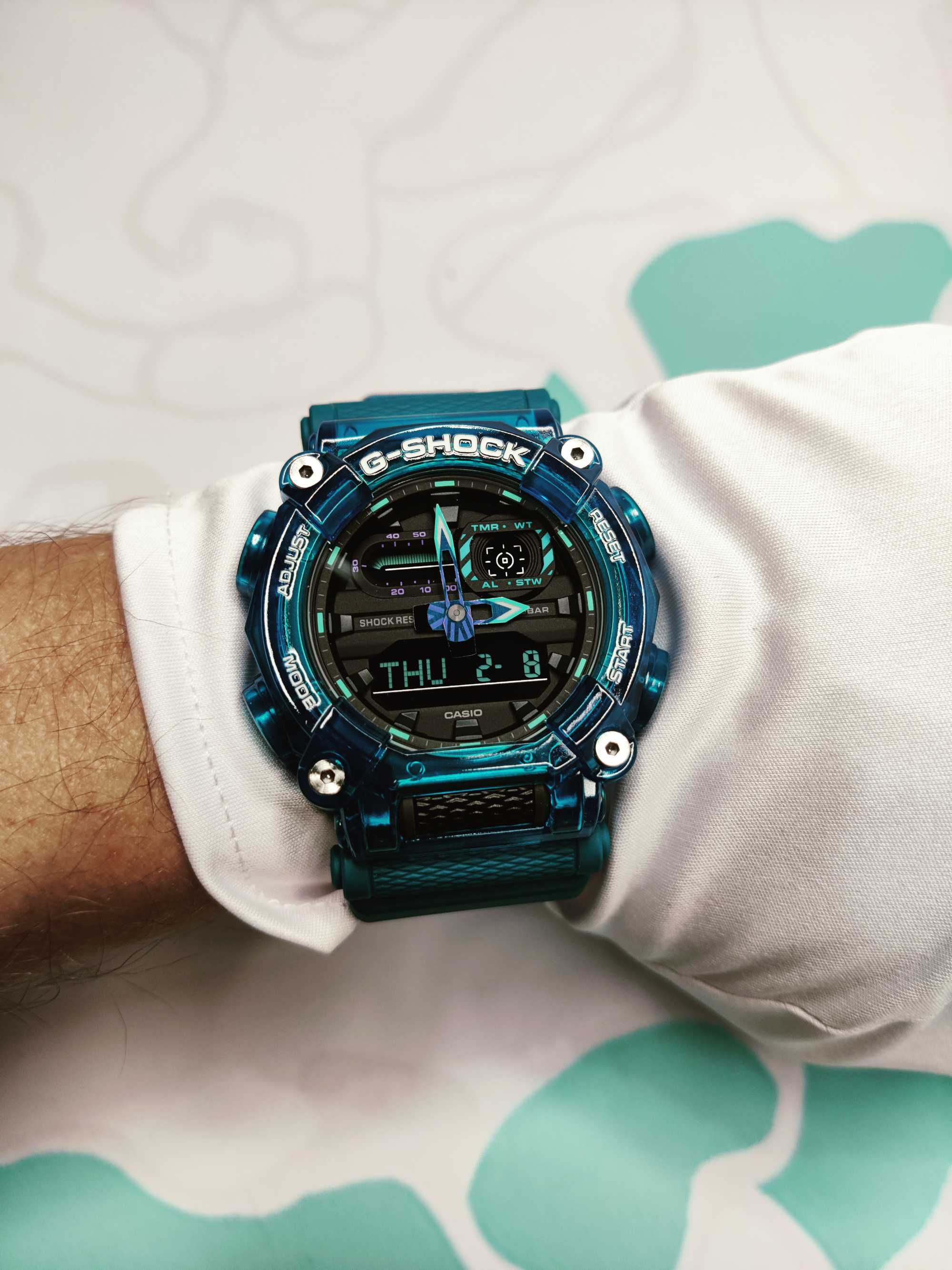 Casio G-Shock GA-900SKL-2AER наручные часы скелетоны синие спортивные