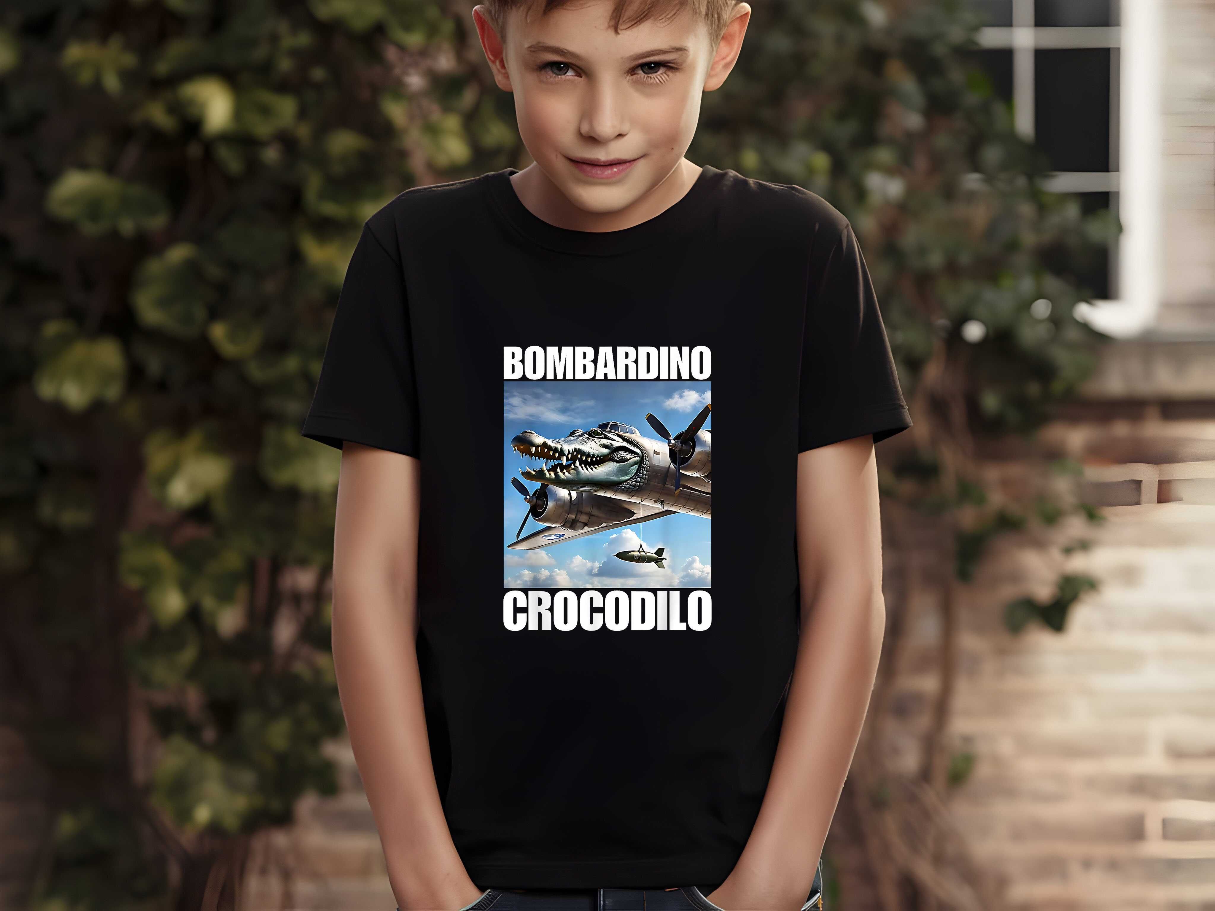 Детска тениска с BOMBARDIRO CROCODILO Brainrot