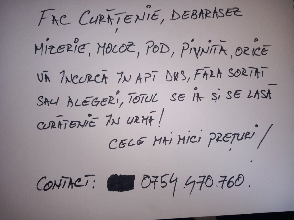 Fac curatenie si debarasez urgent.