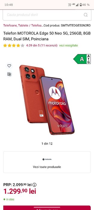 Moto edge 50neo rosu schimb