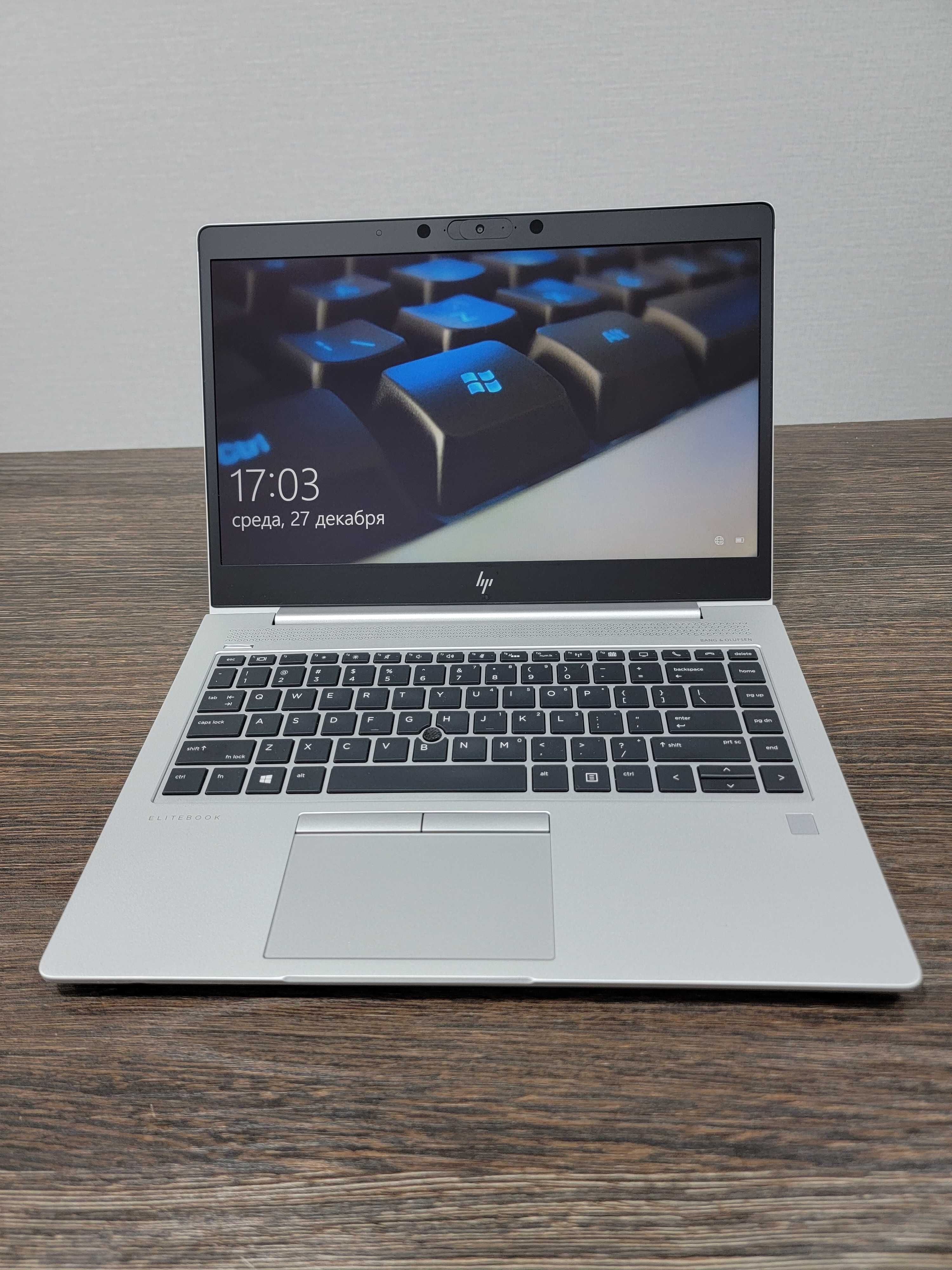 мощный ультонкий ноутбук Hp EliteBook 745 G6, подсветка клавиатуры,