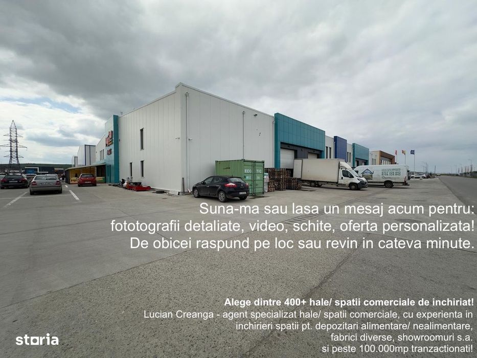 Hala la strada 436mp, zona Electra Parc Miroslava