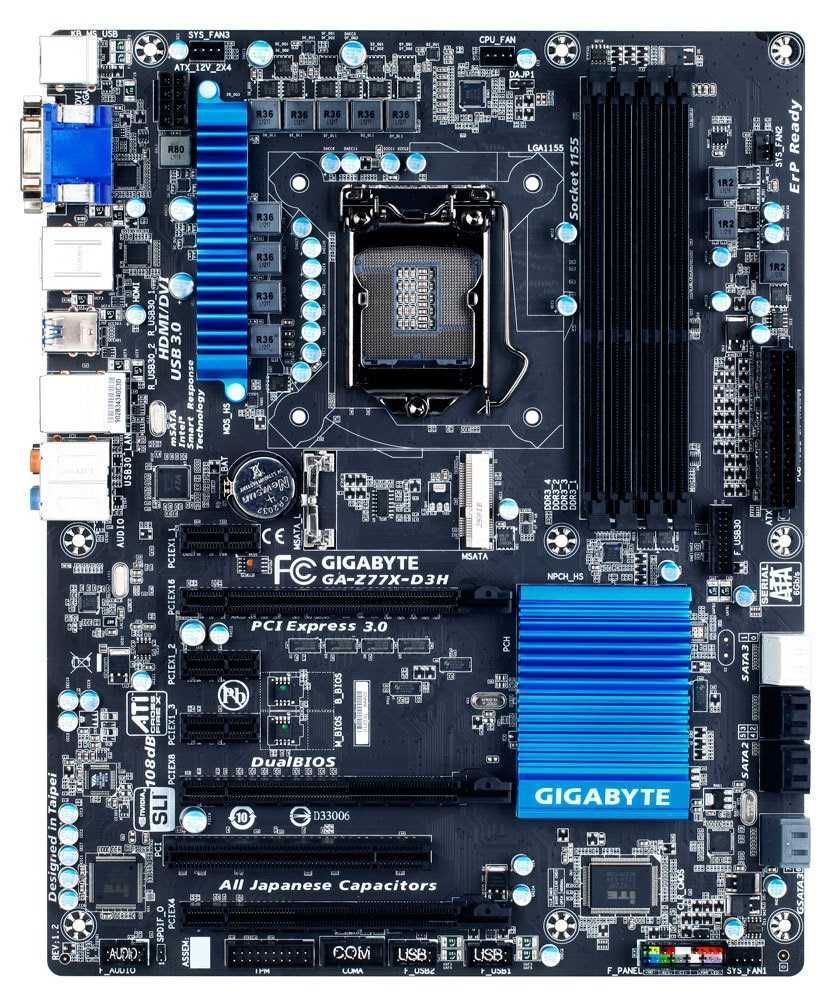 Дъно Дънна платка Gigabyte GA-Z77X-D3H LGA 1155 DDR3 OVERCLOCK