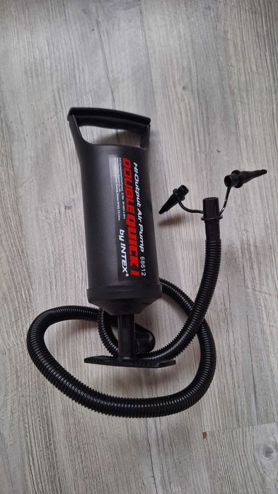 Pompa aer gonflabile, manuala, cu furtun + 3 adaptoare, 29cm