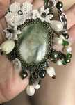 Colier si cercei handmade  cu serpentin