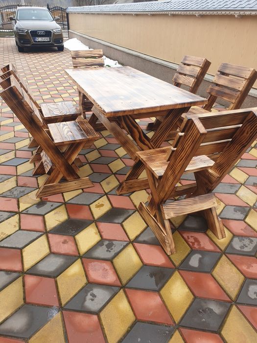 Mese,banci,scaune lemn masiv pentru gradina,terasa,foișor